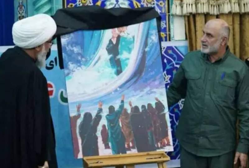 تابلو " سفر بخیر" بمناسبت شهادت آیت الله رئیسی در بوشهر رونمایی شد